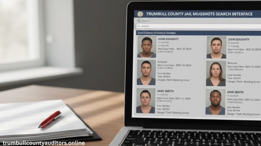 Trumbull County Jail Mugshots Search Interface,