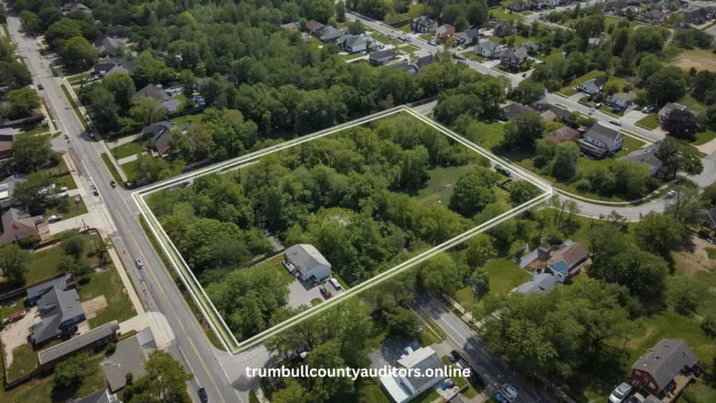 Trumbull County Properties Showing Plots, Streets, And Boundaries