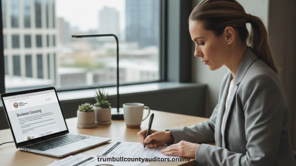 A Cigarette License Application For Trumbull County Ohio